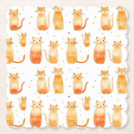Porta-copo De Papel Gatos De Gato Laranja