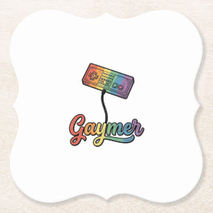 Porta-copo De Papel Gaymer Arco-íris Gamer Camisa Vetorial Design_1