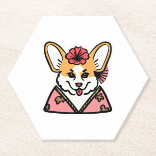 Porta-copo De Papel Geisha Corgi Dog Lover Welsh