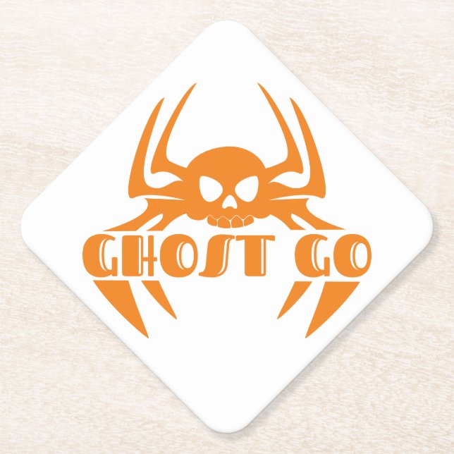 Porta-copo De Papel Ghost Go Spooky Season (Frente)