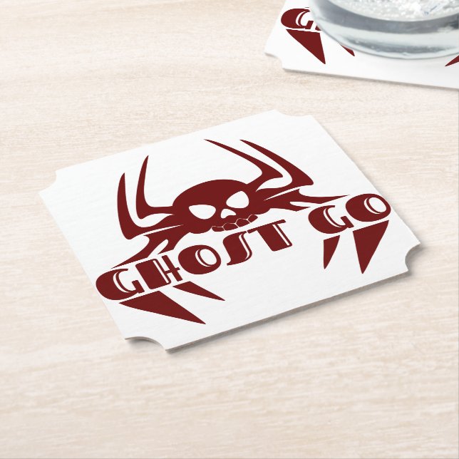 Porta-copo De Papel Ghost Go Spooky Season (Angular)