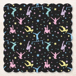 Porta-copo De Papel Ginástica Feminina Ginastas com Estrelas
