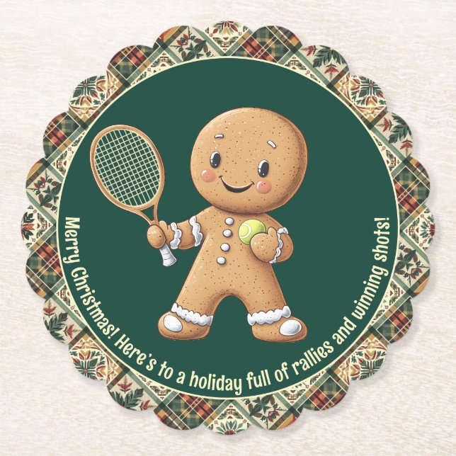 Porta-copo De Papel Gingerpão Tênis Grand Slam 🎾 🎄 texto personaliza (Frente)