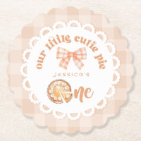 Gingham de primeiro aniversario de tartaruga