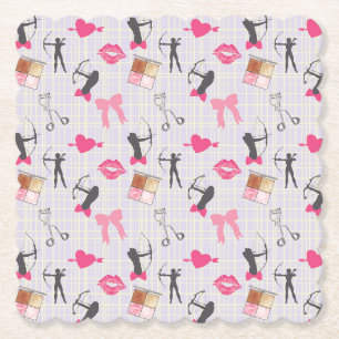 Porta-copo De Papel Girls Archery - Girly Hearts and Makeup