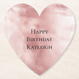 Porta-copo De Papel Girly Glam Blush Pink Birthday