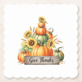 Porta-copo De Papel Give Thanks Harvest Gathering