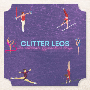 Porta-copo De Papel Glitter Leo - O Compro de ginástica mais avançad