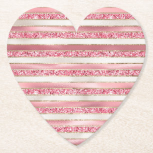 Porta-copo De Papel Glitter Rosa Girassol