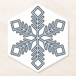 Porta-copo De Papel Glitter Snowflake - Baby Blue Branches
