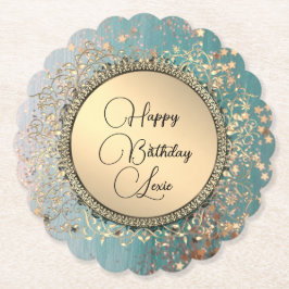 Porta-copo De Papel Glittery Stars Whimsical Birthday Personalizado