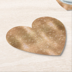 Porta-copo De Papel Glitzy Champanhe Dourado Sparkle Glam