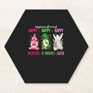 Porta-copo De Papel Gnome Happy Namorados Rua Patrick Páscoa Felicidad