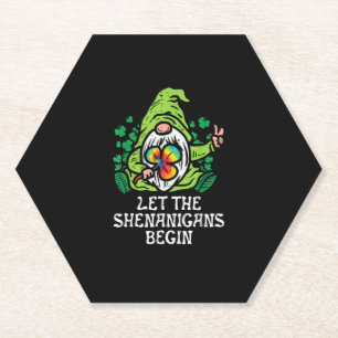 Porta-copo De Papel Gnomo Tie Dye Shamrock Deixe Shenanigans Começar R