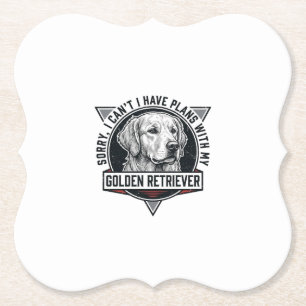 Porta-copo De Papel Golden Retriever Desculpe Tenho Planos Amante de C