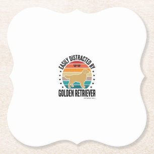 Porta-copo De Papel Golden Retriever Facilmente Distraído Vintage Dese