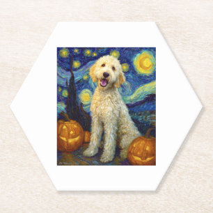 Porta-copo De Papel Goldendoodle Cachorro Cachorro das Bruxas Jack O L