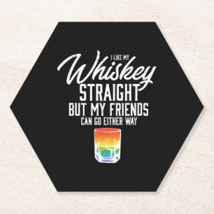Porta-copo De Papel Gosto Do Meu Orgulho LGBT Hetero Arco-Íris