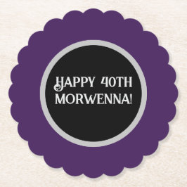 Porta-copo De Papel Gótico Roxo Simples Escuro