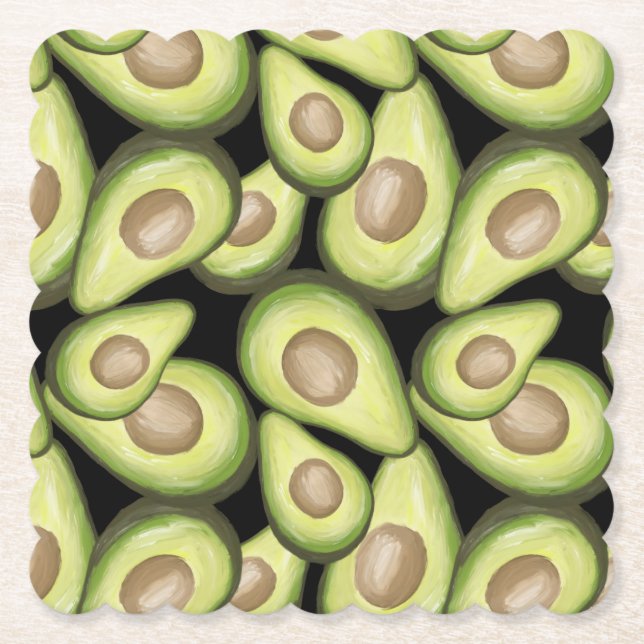 Porta-copo De Papel Gourmet Fresco Vegan Avocado Padrão (Frente)