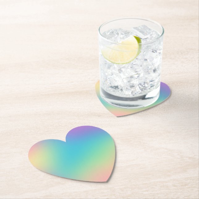 Porta-copo De Papel Gradiente Deslumbrante de Arco-íris (Insitu)