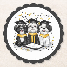 Porta-copo De Papel Graduação Shih Tzu Dogs