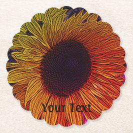 Porta-copo De Papel grande girassol amarelo-escuro