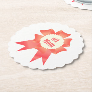 Porta-copo De Papel Gratidão Número Um Friso de prêmio vitorioso da mã
