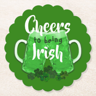Porta-copo De Papel Green Beer Anima Ruas Irlandesas. Dia dos Patricks