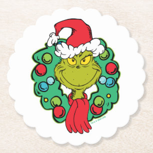 Porta-copo De Papel Grinch Coroa de Natal