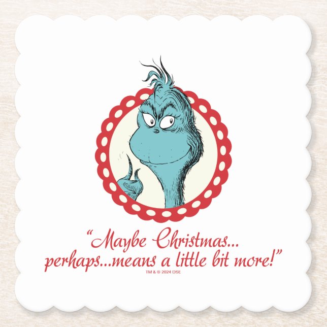 Porta-copo De Papel Grinch | Talvez o Natal… (Frente)