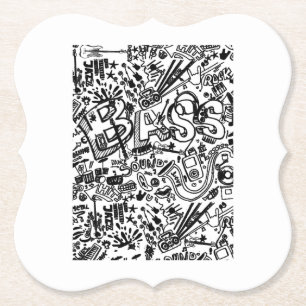 Porta-copo De Papel Guitar Lover Presente de Padrão de Violão