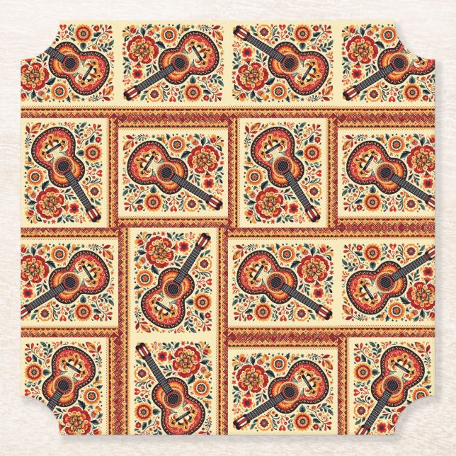 Porta-copo De Papel Guitarras portuguesas (Frente)