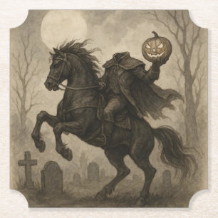 Porta-copo De Papel Halloween/Outono de Cavaleiro Sem Cabeça Vintage/G