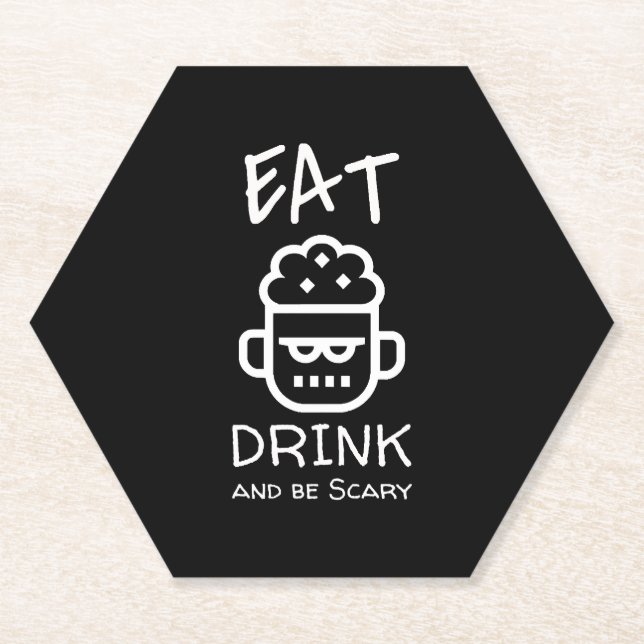 Porta-copo De Papel Halloween Zombie (Frente)