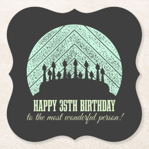 Porta-copo De Papel Happy 35th birthday to the most wonderful person