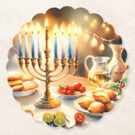 Porta-copo De Papel Happy Hanukkah