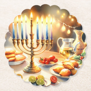 Porta-copo De Papel Happy Hanukkah