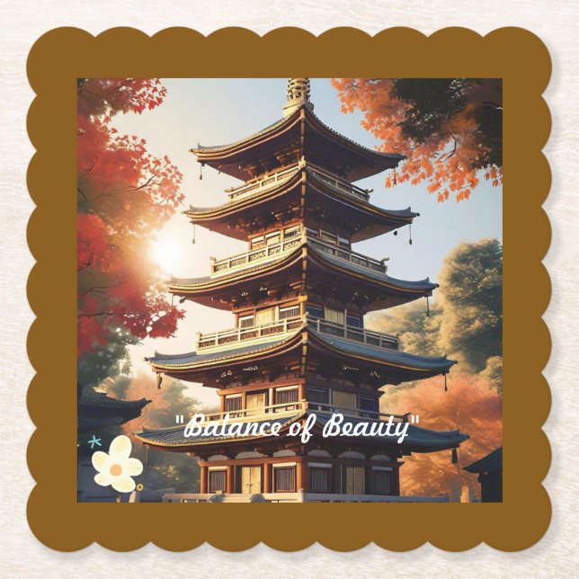 Porta-copo De Papel "Harmonia Japonesa" (Frente)