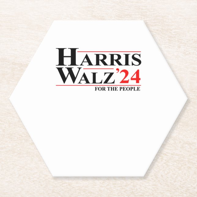 Porta-copo De Papel Harris Walz 2024 Essential (Frente)