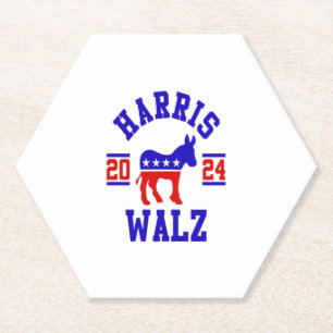 Porta-copo De Papel Harris Walz 2024 para o Presidente Patriótico Demo