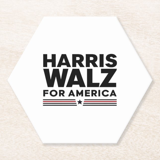 Porta-copo De Papel harris walz para a américa (Frente)