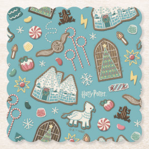 Porta-copo De Papel HARRY POTTER™ HOGWARTS™ Natal Cookie Patterno