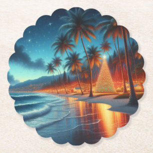Porta-copo De Papel Havaí/Natal tropical