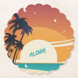 Porta-copo De Papel Havaiano/Aloha/Tropical/praia