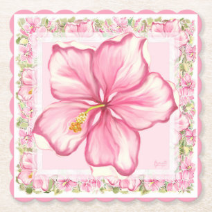 Porta-copo De Papel Hibiscus & lace