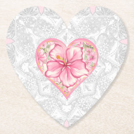 Porta-copo De Papel Hibiscus & Lace PINK