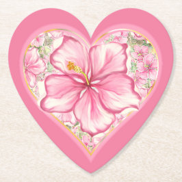 Porta-copo De Papel Hibiscus & Lace PINK