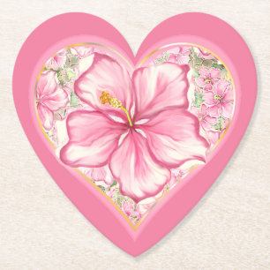 Porta-copo De Papel Hibiscus & Lace PINK