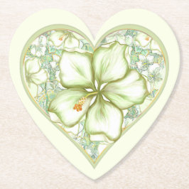 Porta-copo De Papel Hibiscus & lace WHITE